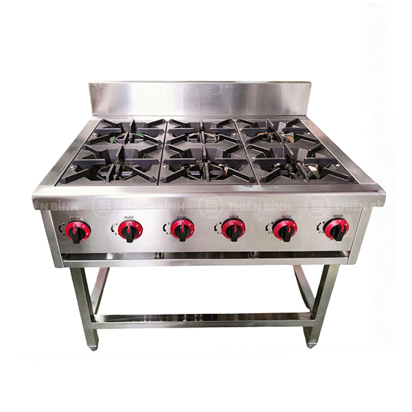 Bếp âu 6 họng gas chân cao