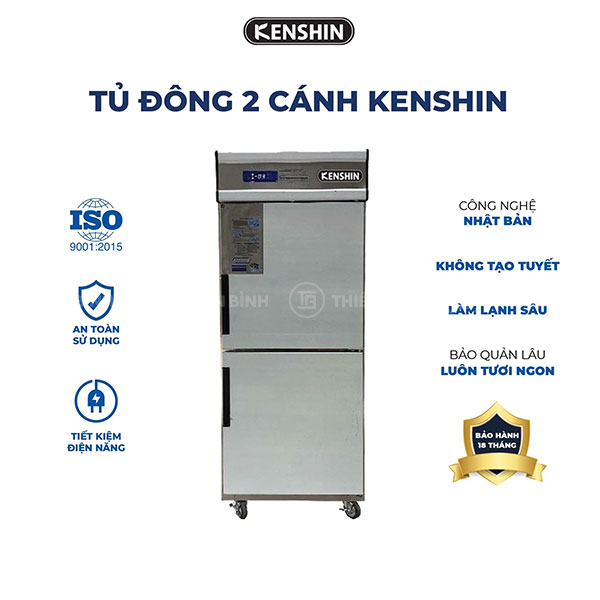 Tủ đông đứng 2 cánh inox Kenshin KS-2I600F