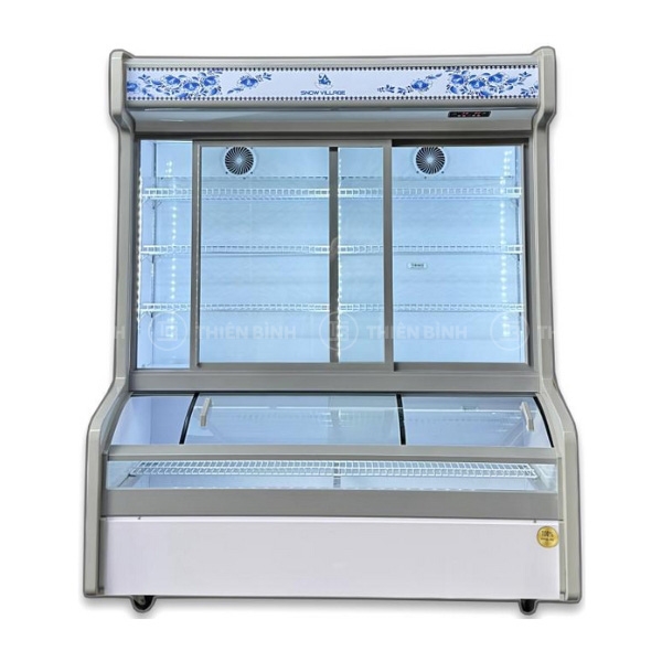 Ảnh tủ lạnh trưng bày trên mát dưới đông 1.6m Snow Village DC-1600H (cửa lùa)