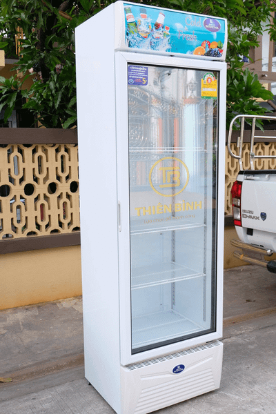 Tủ mát 1 cánh kính Sanden SPA-0403 2 Ảnh tủ mát Sanden SPA-0403