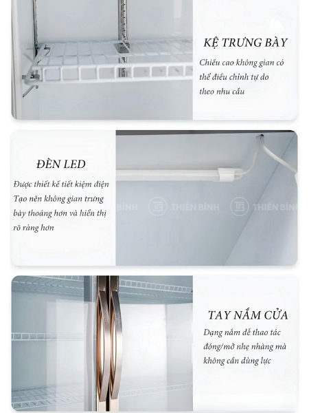 Tủ lạnh trưng bày đông mát Snow Village LMD-1262QK 11 Bên trong tủ lạnh Snow Village LMD-1262QK