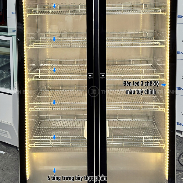 Tủ lạnh trưng bày nước ngọt - bia Snow Village LC-1200B 16 Bên trong tủ Snow Village LC-1200B