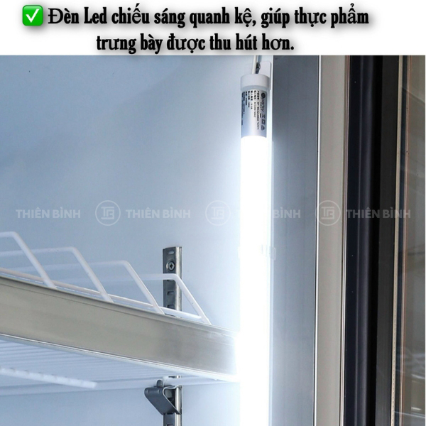 Tủ mát trưng bày 2 cánh kính Snow Village LC-1200AF 15 Đèn led tủ Snow Village LC-1200AF