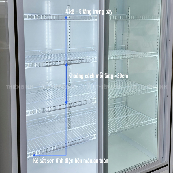 Tủ mát trưng bày quạt lạnh Snow Village LC-1200L (cửa lùa) 15 Kệ tủ mát Snow Village LC-1200L (cửa lùa)