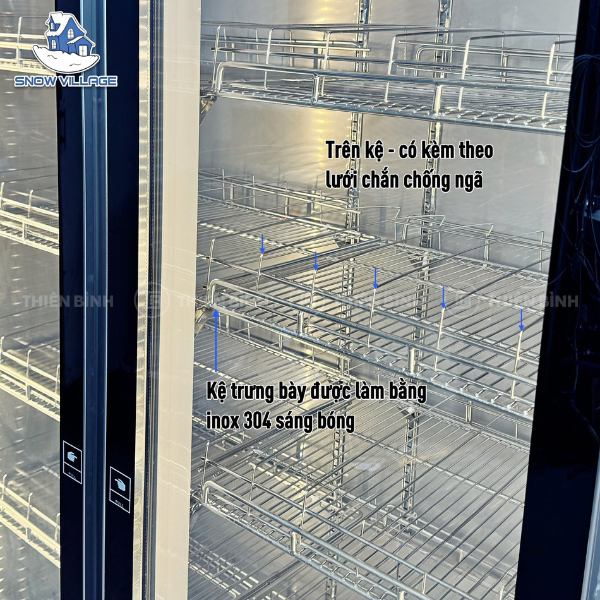 Tủ lạnh trưng bày nước ngọt - bia Snow Village LC-1200B 17 Kệ tủ Snow Village LC-1200B