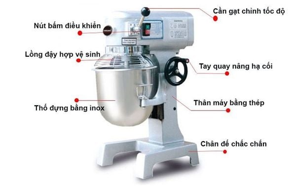 Máy trộn bột 10 lít Berjaya BJY-BM10N (có lồng) 2 Máy trộn bột 10 lít Berjaya BJY-BM10N có lồng