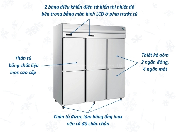 Tủ đông mát 6 cánh Hoshizaki HRF-188MA-S 2 Tủ đông mát Hoshizaki HRF-188MA-S