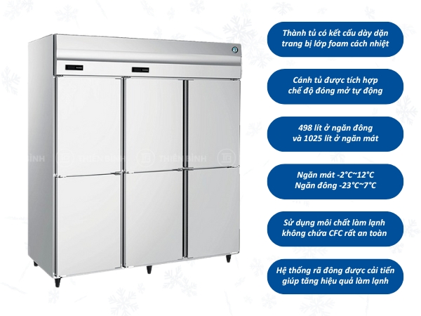 Tủ đông mát 6 cánh Hoshizaki HRF-188MA-S 3 Tủ đông mát HRF-188MA-S