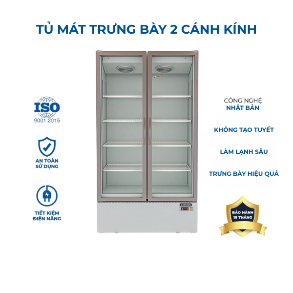 Tủ mát 2 cánh kính Kenshin KS-2K800C