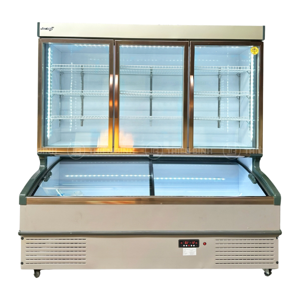 Tủ trưng bày trên mát – dưới đông 3 cánh Snow Village LMD-1894QK
