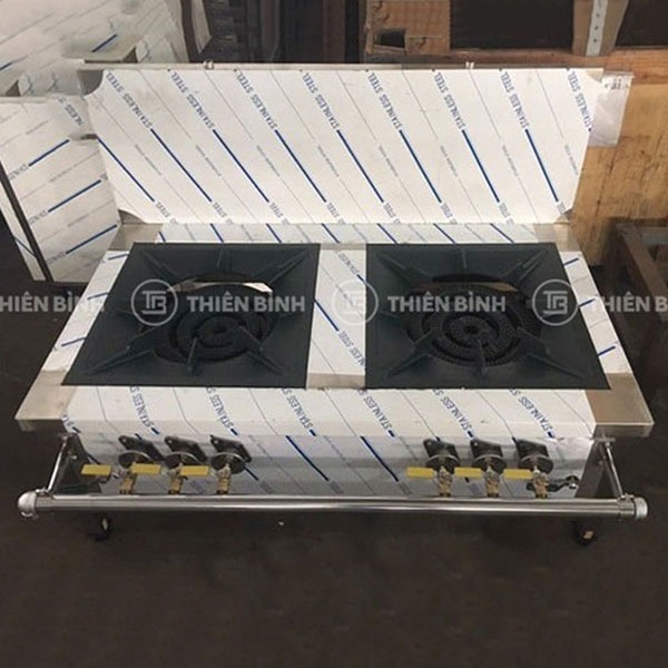 Bếp hầm đôi công suất lớn 5 Bếp hầm đôi công suất lớn được làm thêm thành cao phía sau