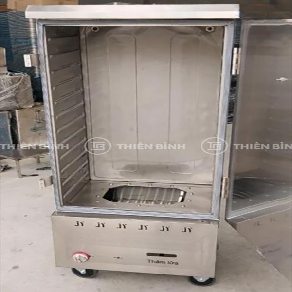 Tủ cơm 12 khay dùng gas 4 Ảnh tủ nấu cơm gas 12 khay