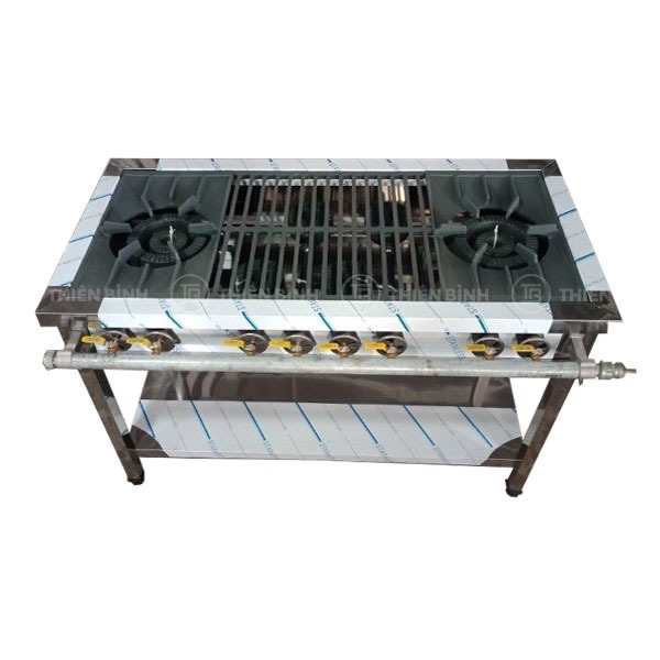 Bếp dàn công nghiệp 2 họng to 4 họng nhỏ