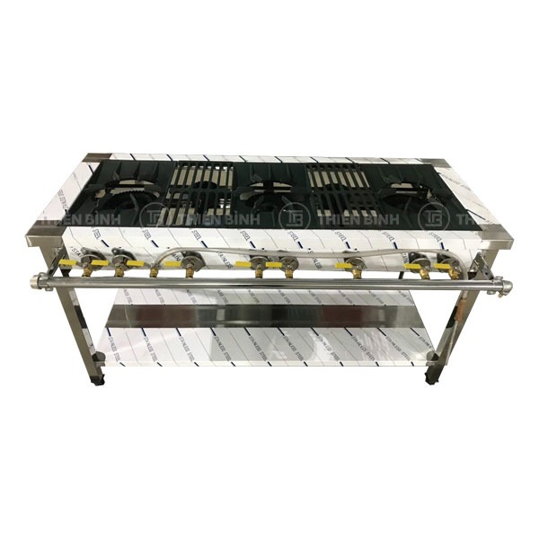 Bếp dàn công nghiệp 3 họng to 2 họng nhỏ