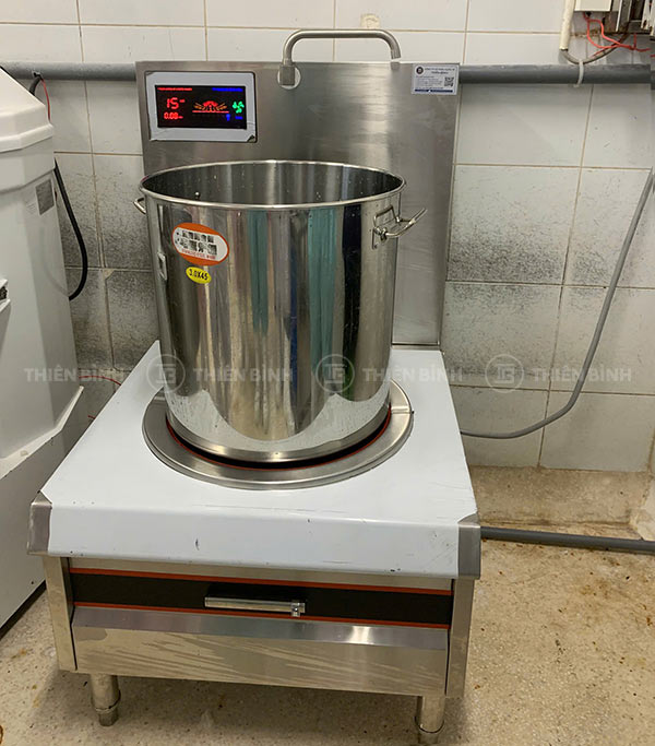 Bếp từ đơn công nghiệp mặt phẳng 15kW (phi 400) 3 Bếp từ đơn công nghiệp 15kw