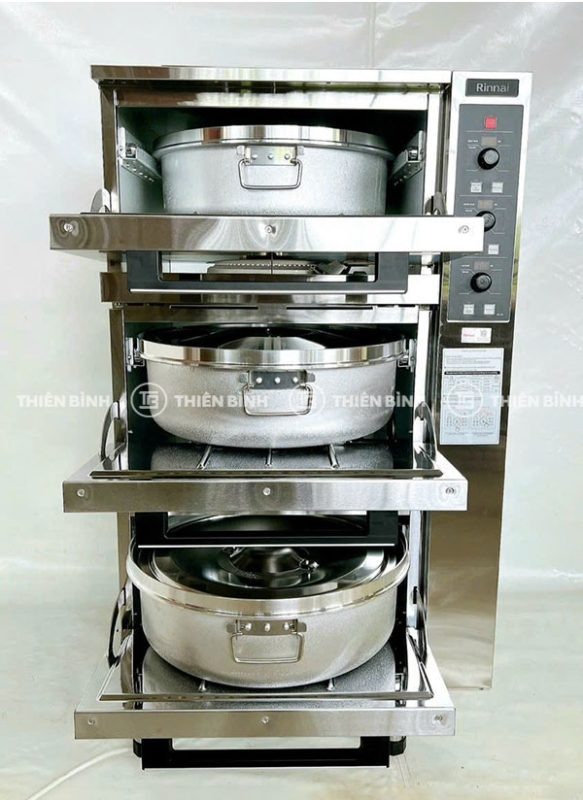 Tủ cơm gas tự động 3 tầng Rinnai RRA-156 3 Khoang tủ cơm Rinnai RRA-156