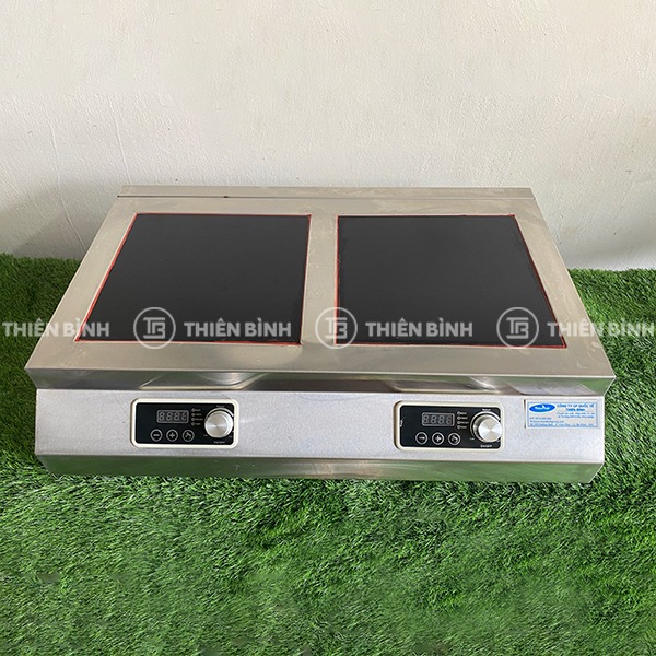 Bếp từ công nghiệp đôi 3500W 2 Mặt trước bếp từ công nghiệp đôi 3500W