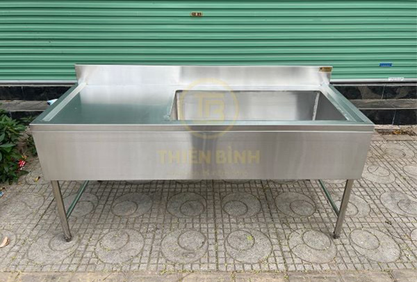 Chậu rửa inox đơn có bàn lệch trái 7 Chậu rửa inox đơn có bàn lệch trái 1