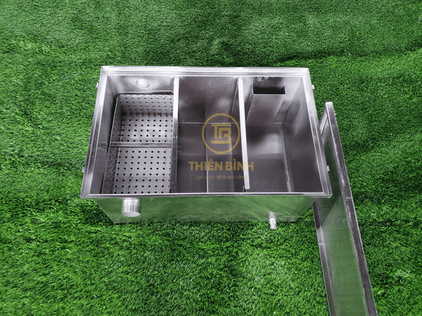 Thùng lọc mỡ inox 60 lít 2 Ảnh thùng lọc mỡ inox 60 lít