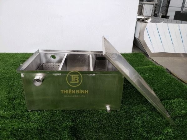 Thùng lọc mỡ inox 90 lít 2 Ảnh thùng lọc mỡ inox 90 lít