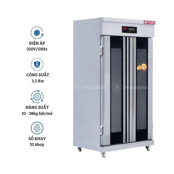 Tủ ủ bột 32 khay Hongling XF-32B