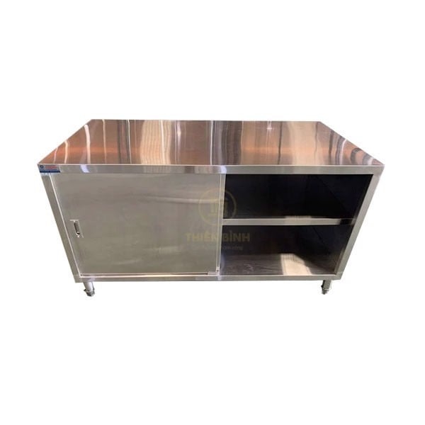 Bàn tủ sơ chế cửa lùa