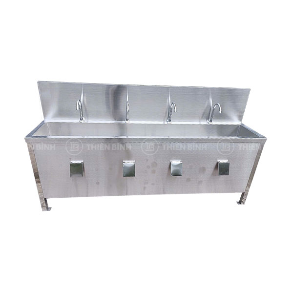 Bồn rửa inox 4 vòi nhấn gối