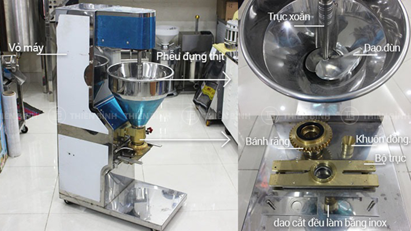 Máy làm thịt viên SXW-280 5 Các bộ phận máy làm thịt viên SXW-280