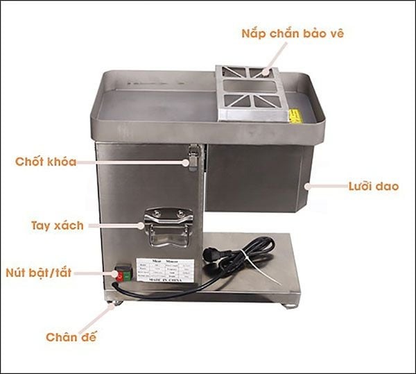 Máy thái thịt DQ-7 4 Các bộ phận máy thái thịt DQ-7