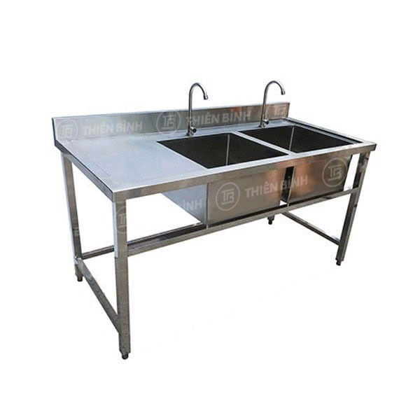 Chậu rửa công nghiệp đôi cánh trái