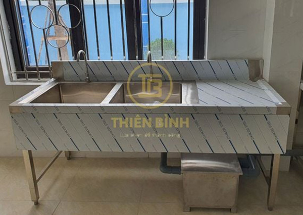 Chậu rửa công nghiệp đôi cánh phải 2 Hình ảnh chậu rửa công nghiệp đôi cánh phải