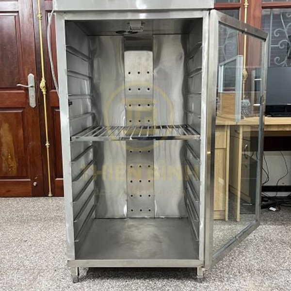 Tủ sấy bát đĩa công nghiệp 1 cánh kính (2 lớp inox) 7 Khoang tủ sấy bát đĩa 1 cánh kính