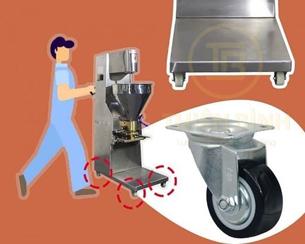Máy làm thịt viên SXW-280 6 máy làm thịt viên SXW-280 có bánh xe chịu tải