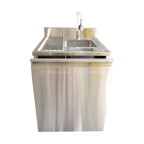 Quầy bar inox 1 chậu có thùng rác TB-QBM19
