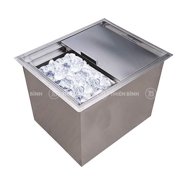 Thùng đá inox âm bàn