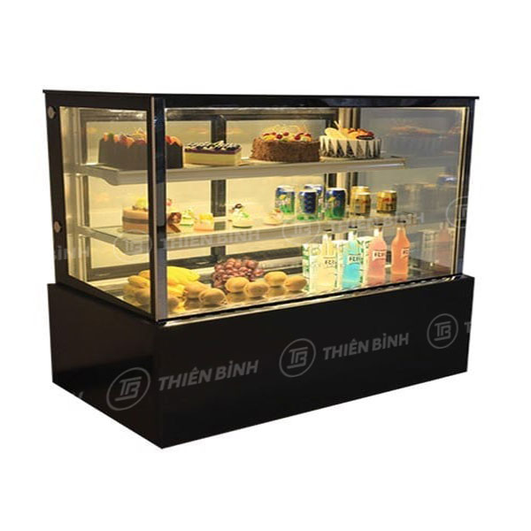 Tủ bánh kem kính vuông 1m8 Senghong TB-SHV06