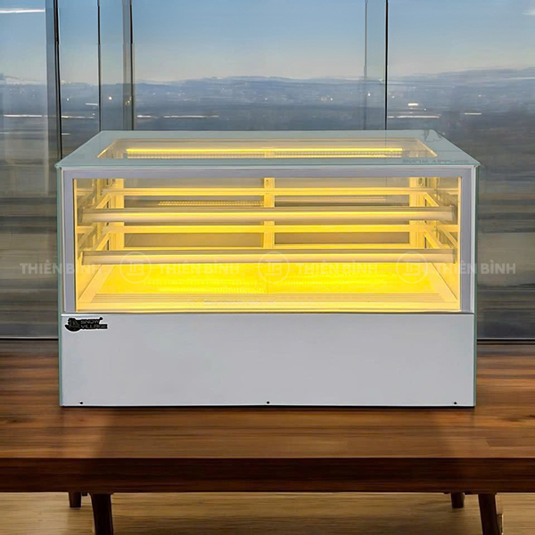 Tủ bánh kem 1m2 kính vuông Snow Village GB-1200V 2 Tủ bánh kem Snow Village GB-1200V trắng