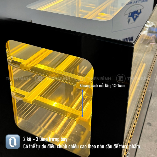 Tủ bánh kem 1m2 kính vuông Snow Village GB-1200V 18 Tủ bánh kem Snow Village GB-1200V