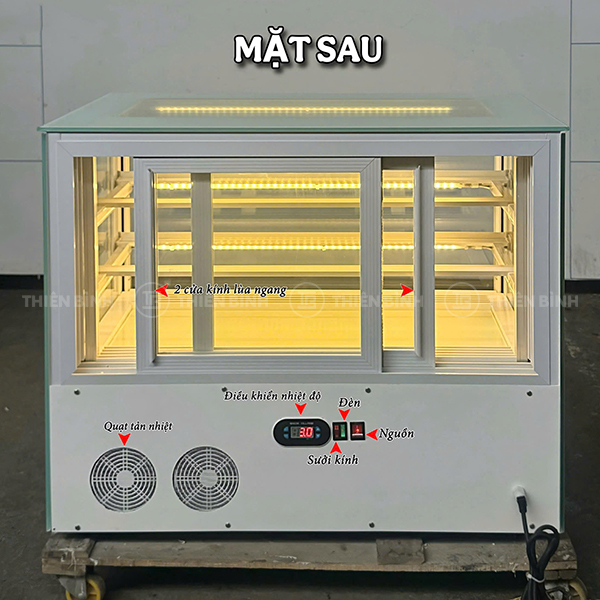 Tủ bánh mini để bàn 90cm kính vuông Snow Village GB-120V 5 Tủ bánh mini để bàn kính vuông Snow Village GB-120V