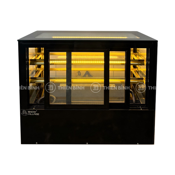 Tủ bánh mini để bàn 90cm kính vuông Snow Village GB-120V-CT (cửa trước)