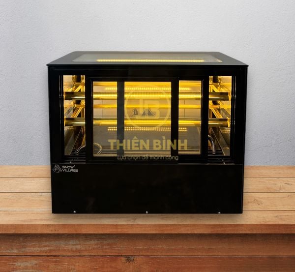 Tủ bánh mini để bàn 90cm kính vuông Snow Village GB-120V-CT (cửa trước) 2 Tủ bánh Snow Village GB-120V-CT