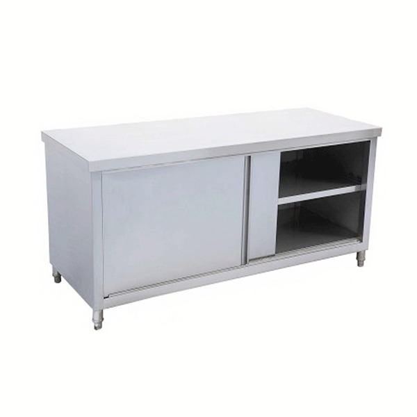 Tủ quầy cửa lùa mặt lót gỗ