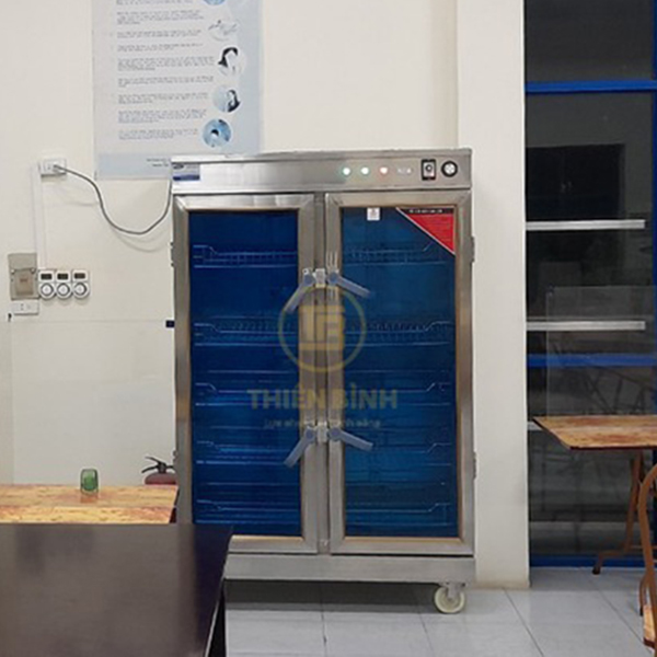 Tủ sấy bát đĩa 2 cánh kính (2 lớp inox) 2 Tủ sấy bát công nghiệp 2 cánh kính