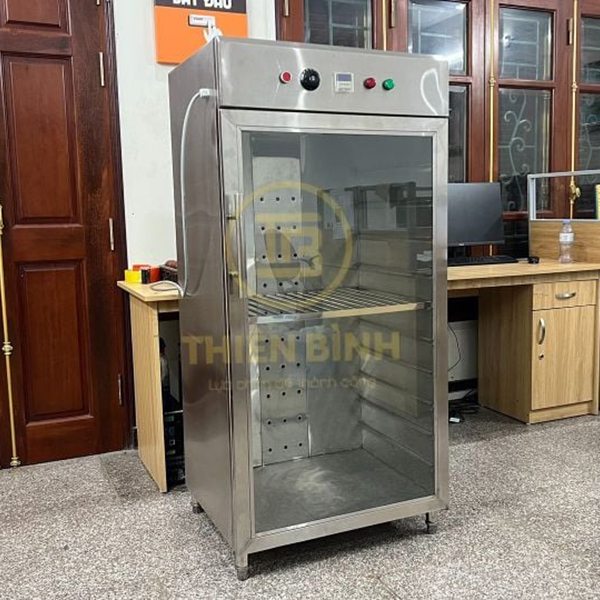 Tủ sấy bát đĩa công nghiệp 1 cánh kính (2 lớp inox) 4 Tủ sấy bát đĩa 1 cánh kính 2 lớp inox
