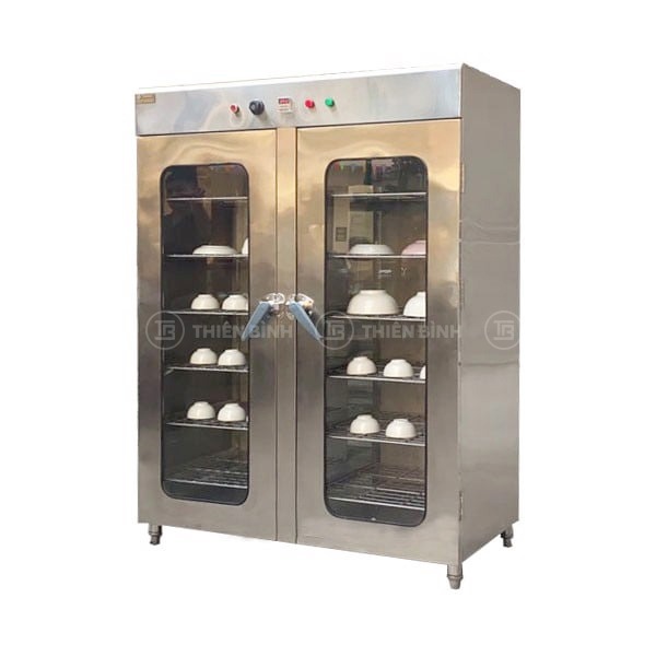 Tủ sấy bát inox 2 cánh kính