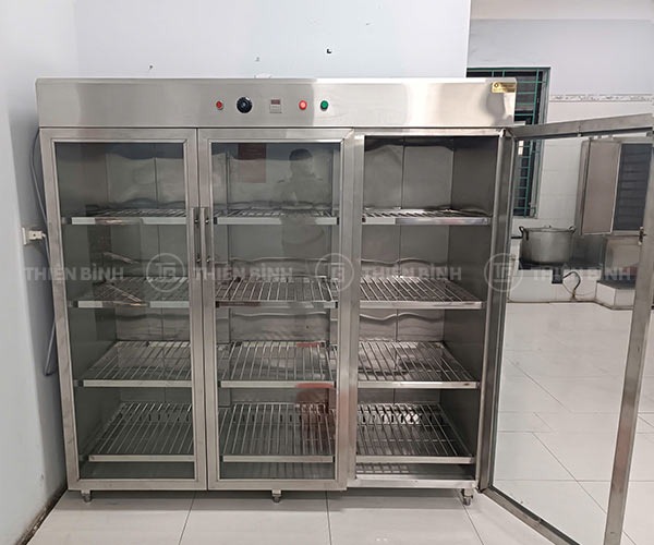 Tủ sấy bát công nghiệp 3 cánh kính 8 Tủ sấy bát 3 cánh 1m8