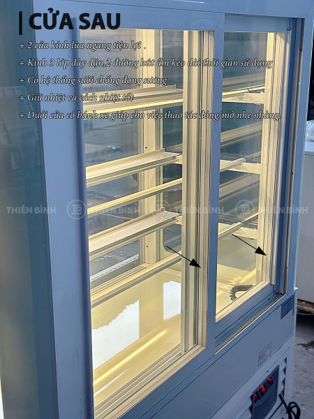 Tủ trưng bày bánh kem 4 tầng 1m2 Snow Village GB-300-4L.Z4 8 Tủ trưng bày bánh kem 1m2 Snow Village GB-300-4L.Z4