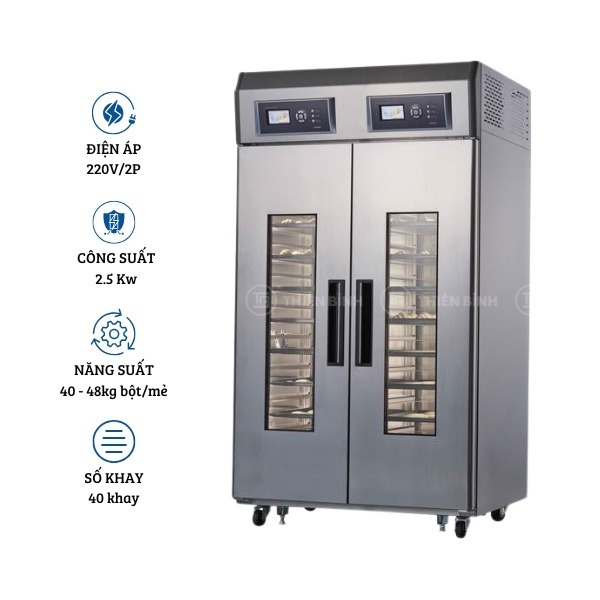 Tủ ủ bột 2 cánh 40 khay Soflmill SMDG-2240S