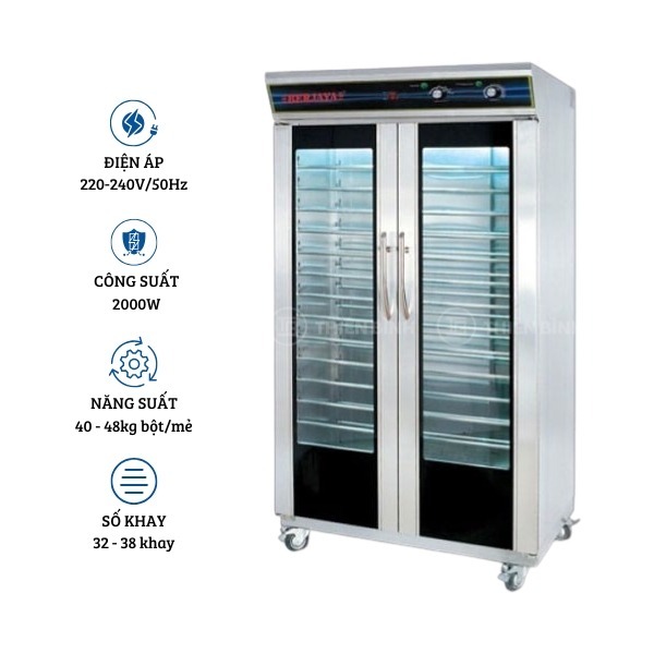 Tủ ủ bột 32 khay Berjaya 2DPF-32