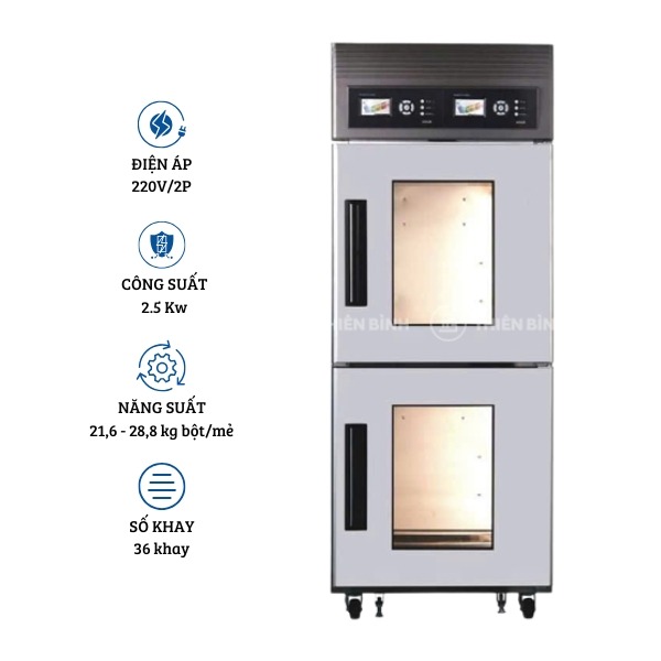 Tủ ủ bột Softmill 36 khay SMDG-INV-2236S